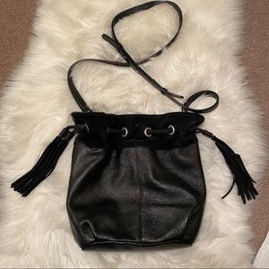 American Eagle black leather crossbody